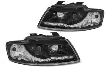 Přední světla Audi A4 B6 CABRIO 02-06 černá LED
