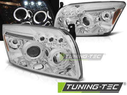 Přední světla Dodge Caliber 06-12 ANGEL EYES chrom