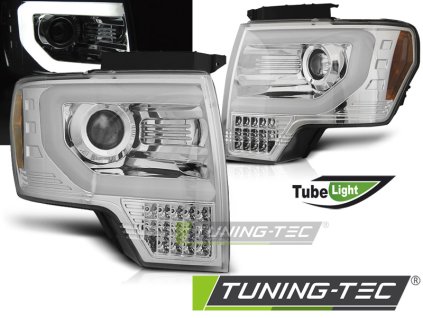 Přední světla Ford F-150 MK12 08-14 TUBE LIGHT - chrom