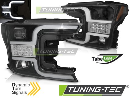 Přední světla Ford F150 MK13 17-20 černá TUBE LIGHT