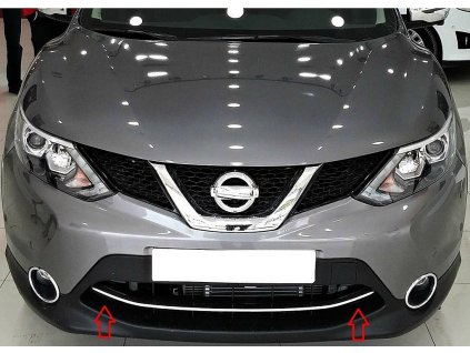 Nerez chrom lišta předního nárazníku Nissan Qashqai II J11