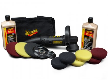 Meguiar's Mirror Glaze Soft Buff DA Kit 3" + 5" - kompletní sada na profesionální renovaci laku, vč. orbitální leštičky Meguiar's MT310