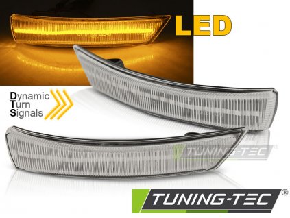 Boční blikače Ford Focus MK2 MK3 08-17 / Mondeo MK4 10-14 LED SEQ bílé