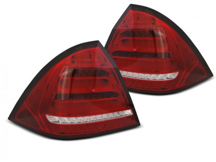 Zadní světla Mercedes Benz W203 sedan 00-04 - červená/bílá LED SEQ BAR