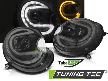 Přední světla Mini Cooper 06-14 TUBE LIGHT černá LED