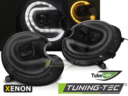 Přední světla Mini Cooper 06-14 TUBE LIGHT černá LED XENON HID