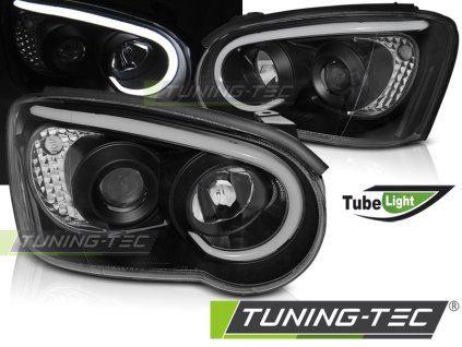 Přední světla Subaru Impreza II GD 03-05 TUBE LIGHT černá