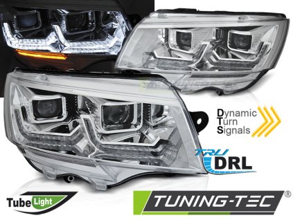 Přední světla VW T6.1 20- TUBE LIGHT DRL SEQ chrom