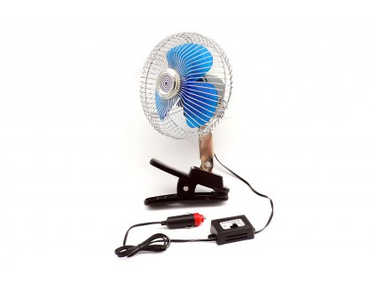 Ventilátor kovový 6" 12V s klipsem