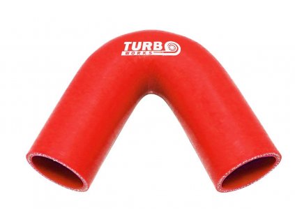 Silikonové koleno TurboWorks červená 135° 51mm