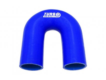 Silikonové koleno TurboWorks modrá 180° 60mm