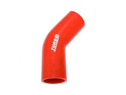 Silikonové koleno TurboWorks červená 45° 45mm