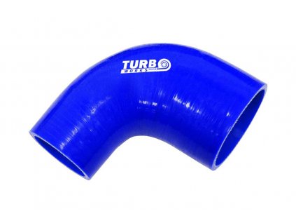 Silikonová redukce TurboWorks modrá 90° 51-57mm