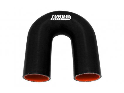 Silikonové koleno 180° TurboWorks Pro černá 25mm