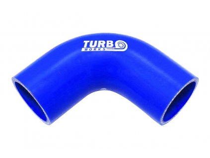 Silikonové koleno TurboWorks modrá 90° 35mm