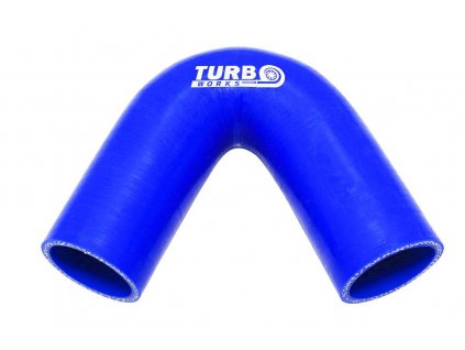Silikonové koleno TurboWorks modrá 135° 28mm