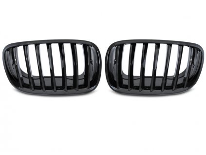 Přední maska, ledvinky BMW X5 E70 / X6 E71 08- lesklá černá