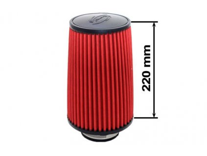 Sportovní vzduchový filtr SIMOTA - universál, červený JAU-H02101-15 101mm