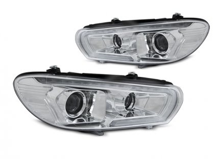 Přední světla VW Scirocco 08-04.14 - chrom LED SEQ