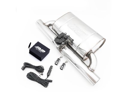 640875 elliptical silencer with electric valve evp01 prumer trubky 76 mm