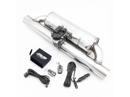 640878 round silencer with an electric valve ovp01 prumer trubky 76 mm