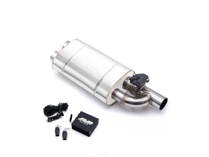 641052 straight through silencer with electric valve ev03 delka 300 mm bocni vlevo vstupni prumer 63 5 mm