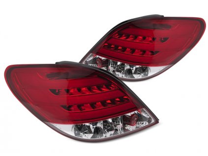 Zadní světla Peugeot 207 05/06-06/09 3D/5D červená/bílá LED BAR