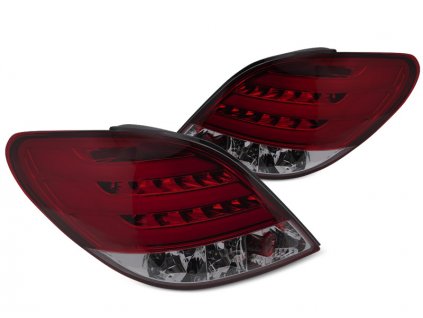 Zadní světla Peugeot 207 05/06-06/09 3D/5D červená/kouřová LED BAR