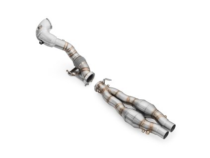 667923 downpipe audi rs3 8y 2 5 tfsi with heat shield and catalytic converters catalytic converter euro 6