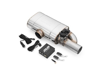 Transversal silencer with electric valve EV04 (Boční Vlevo)