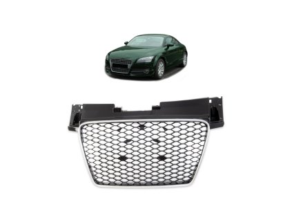 Přední maska AUDI TT (8J) Coupe Roadster 2006-2014 leská černá/matná stříbrná