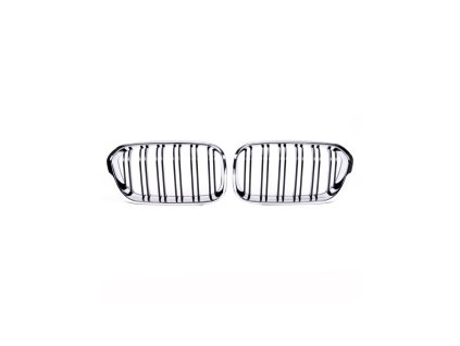 Přední maska, ledvinky BMW 1 (F20, F21) Hatchback Facelift 2015-2019  Dual Line, chrom černá