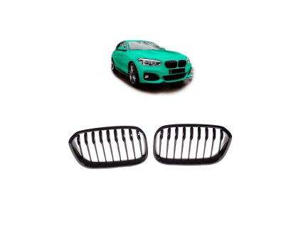 Přední maska, ledvinky BMW 1 (F20, F21) Hatchback Facelift 2015-2019 Single Line, leská černá
