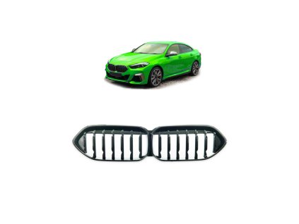 Přední maska, ledvinky BMW 2 (F44) Gran Coupe 2020- Single Line, leská černá