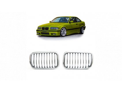 Přední maska BMW 3 (E36) Coupe Touring Compact Convertible Sedan Pre-Facelift 1991-1996 Single Line, chrom