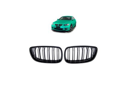 Přední maska, ledvinky BMW 3 (E92) Coupe (E93) Convertible Pre-Facelift 2005-2010 Dual Line, matná černá