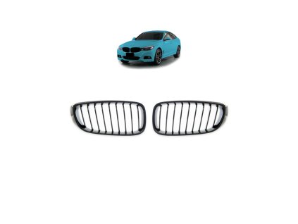 Přední maska, ledvinky BMW 3 (F34) Gran Turismo 2013-2020 Single Line, leská černá