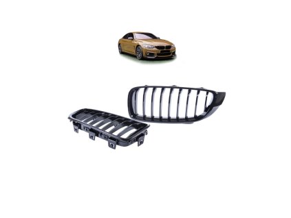 Přední maska, ledvinky BMW 4 (F32, F82) Coupe (F33, F83) Convertible (F36) Gran Coupe 2013-2021 Single Line, leská černá
