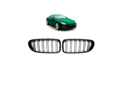 Přední maska, ledvinky BMW 6 (F13) Coupe (F12) Convertible (F06) Gran Coupe 2011-2018 Dual Line, matná černá