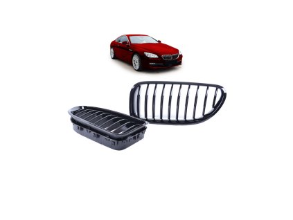 Přední maska, ledvinky BMW 6 (F13) Coupe (F12) Convertible (F06) Gran Coupe 2011-2018 Single Line, leská černá