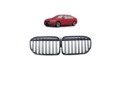 Přední maska, ledvinky BMW 7 (G11, G12) Facelift 2019- dvě linky, lesklá černá