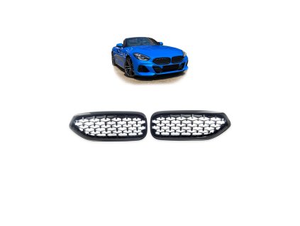 Přední maska, ledvinky BMW Z4 (G29) Roadster 2018- lesklá černá
