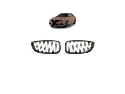 Přední maska, ledvinky BMW 3 (F34) Gran Turismo 2013-2020 Dual Line, matná černá