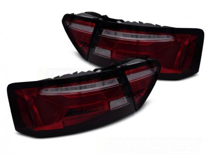 Zadní světla Audi A5 11-16 červené/kouřové LED BAR SEQ