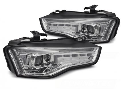 Přední světla Audi A5 11-16 chrom XENON LED SEQ