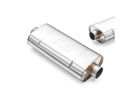 EM001 elliptical silencer (Délka 250 mm, Ražba Ne, Vstupní průměr 50 mm)