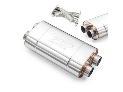 692276 universal elliptical silencer with x pipe ex006 delka 400 mm vstupni prumer 60 mm