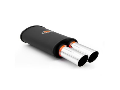 692351 sports silencer rm210 with two polished tips kscp76 76 vstupni prumer 2x50 mm