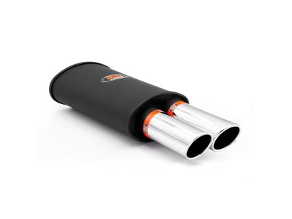 692354 sports silencer rm211 with two polished tips kszsp76 76 vstupni prumer 2x50 mm