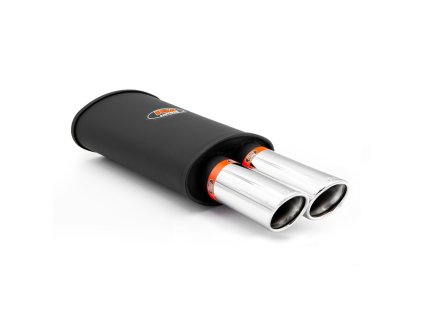 692360 sports silencer rm213 with two polished tips kszp76 76dk vstupni prumer 2x50 mm